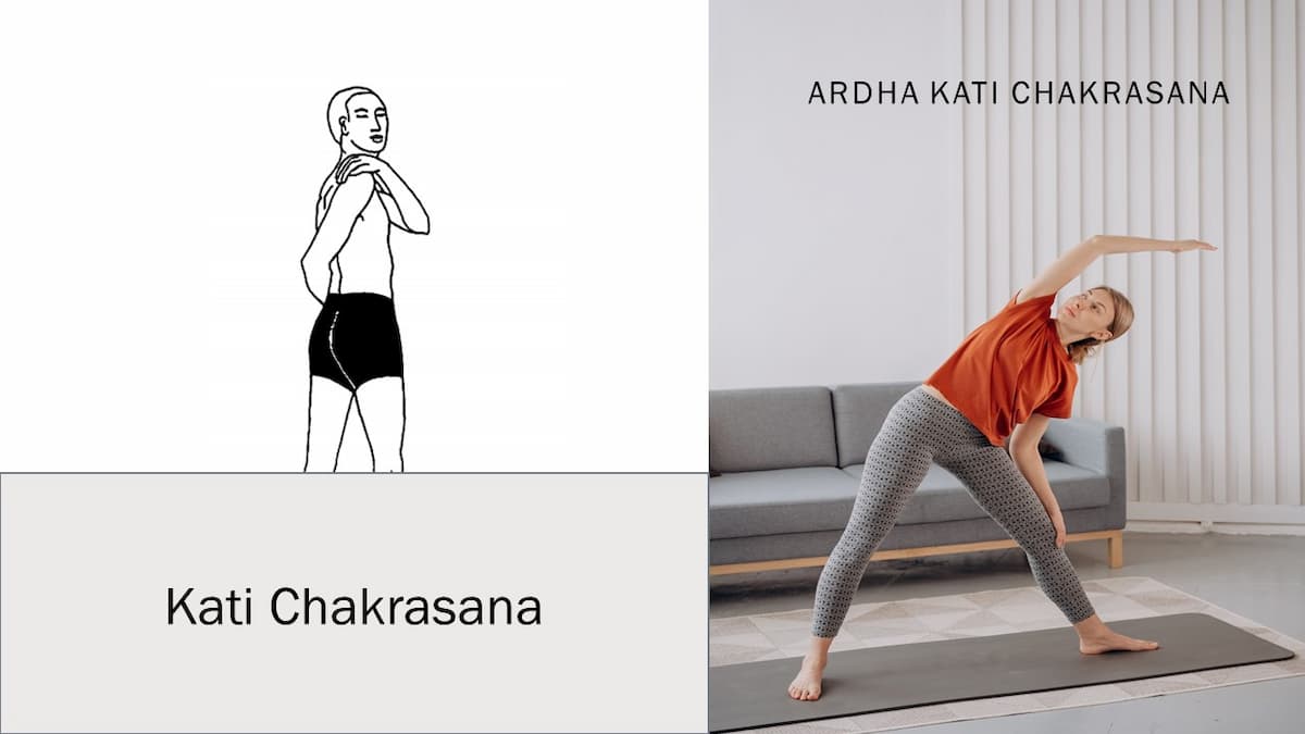 Namaste Yoga Classes - Kati Chakrasana, also known as the Standing Spinal  Twist Pose, is one of the simplest Yoga poses which offers a load of  benefits. It is beneficial in strengthening